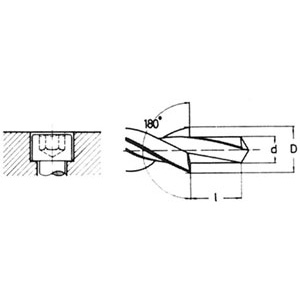 8540G - COMBINATION SHORT BITS FOR THROUGH HOLES, 180 &#176; RIGHT ROTATION - Orig. Hartner